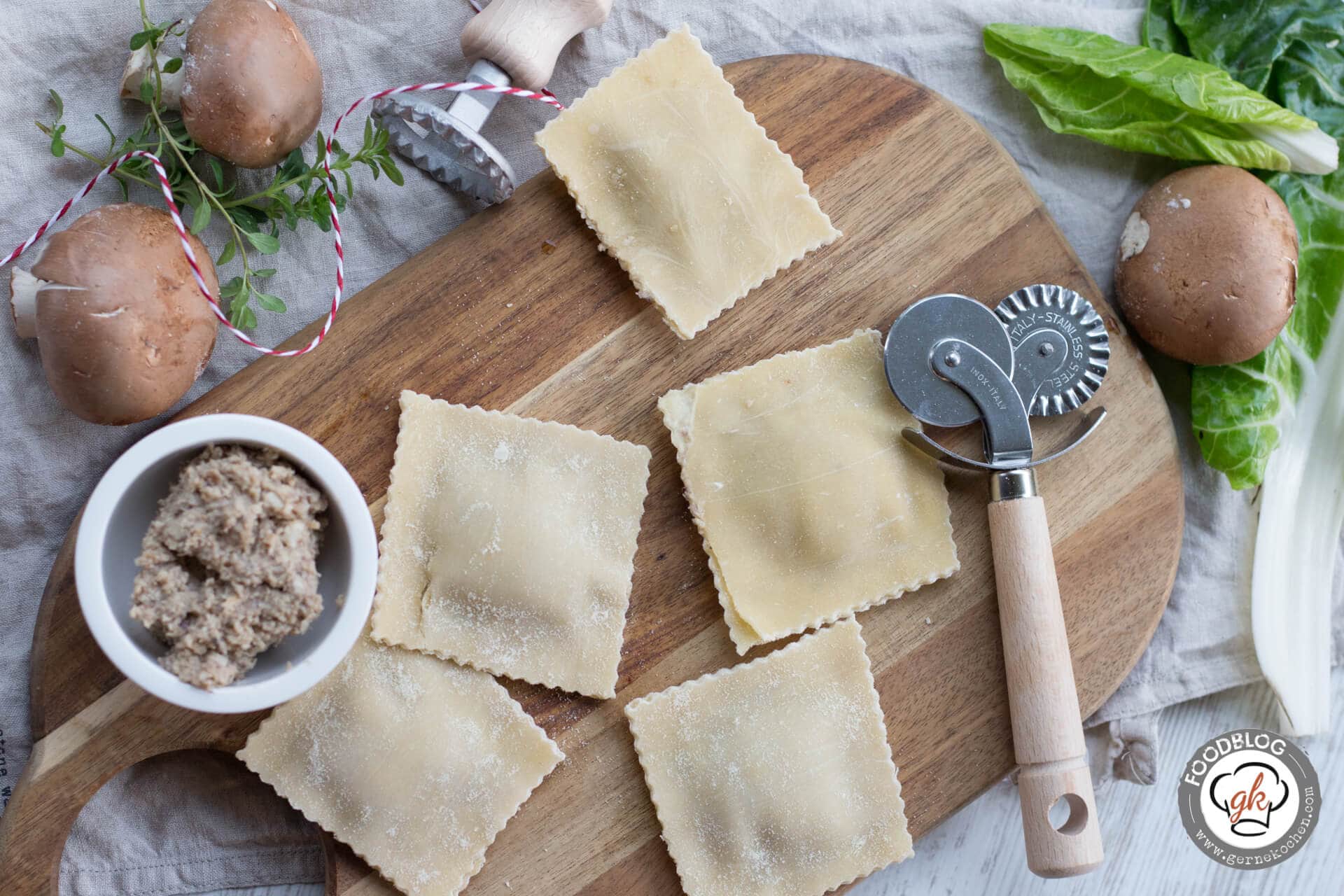 Ravioli Pilzfüllung