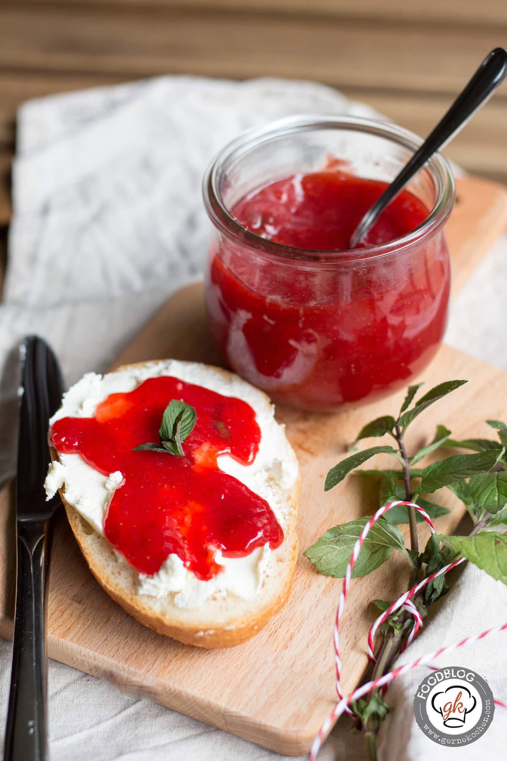 Erdbeer-Minz-Konfitüre