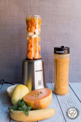 Papaya-Melonen-Bananen Smoothie