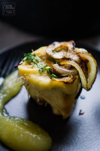 Krautkrapfen mit Apfelmus