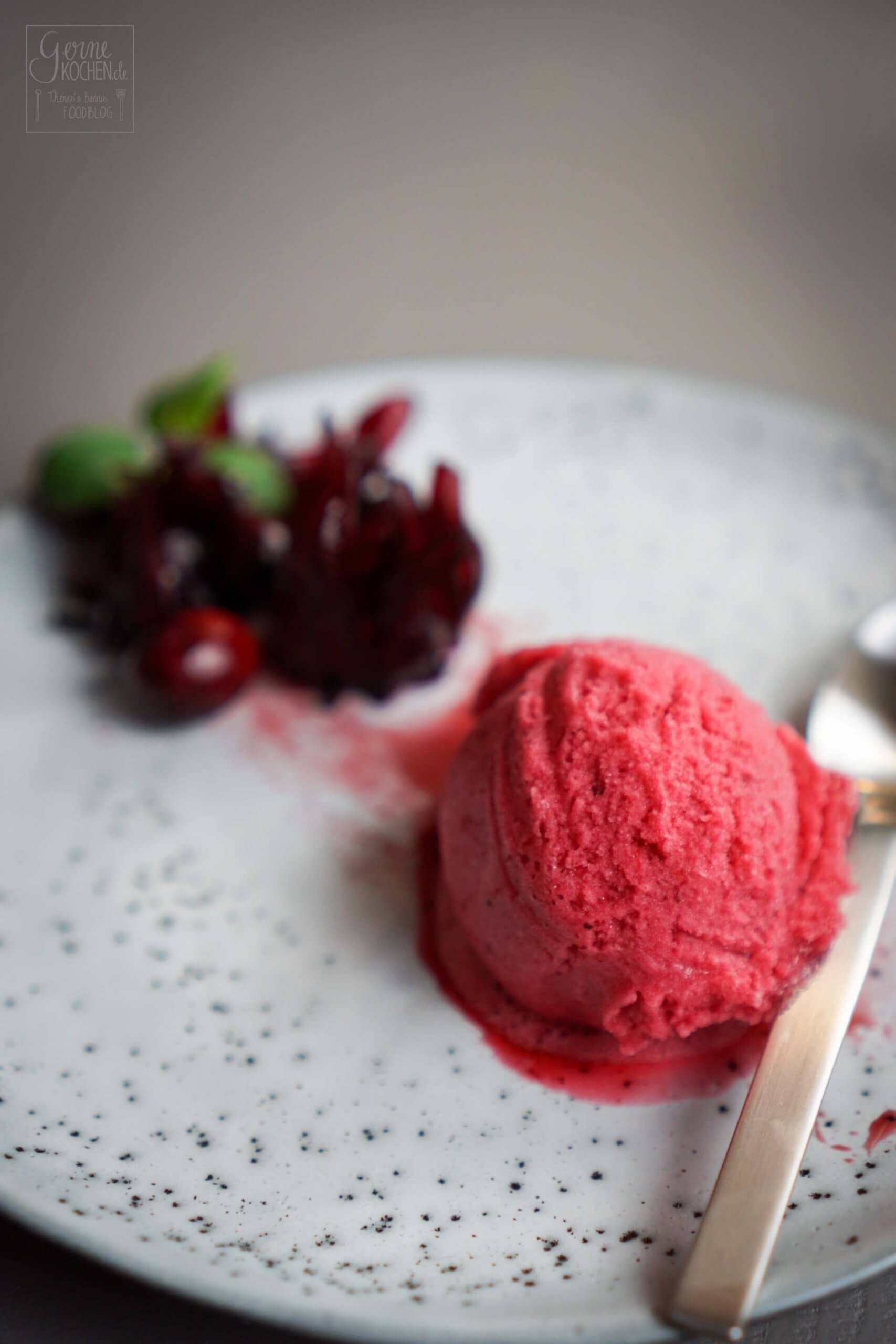 Hibiskus-Cranberry-Sorbet