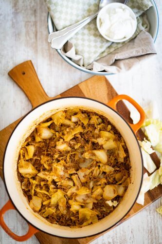 Spitzkohl-Hackfleisch-Topf