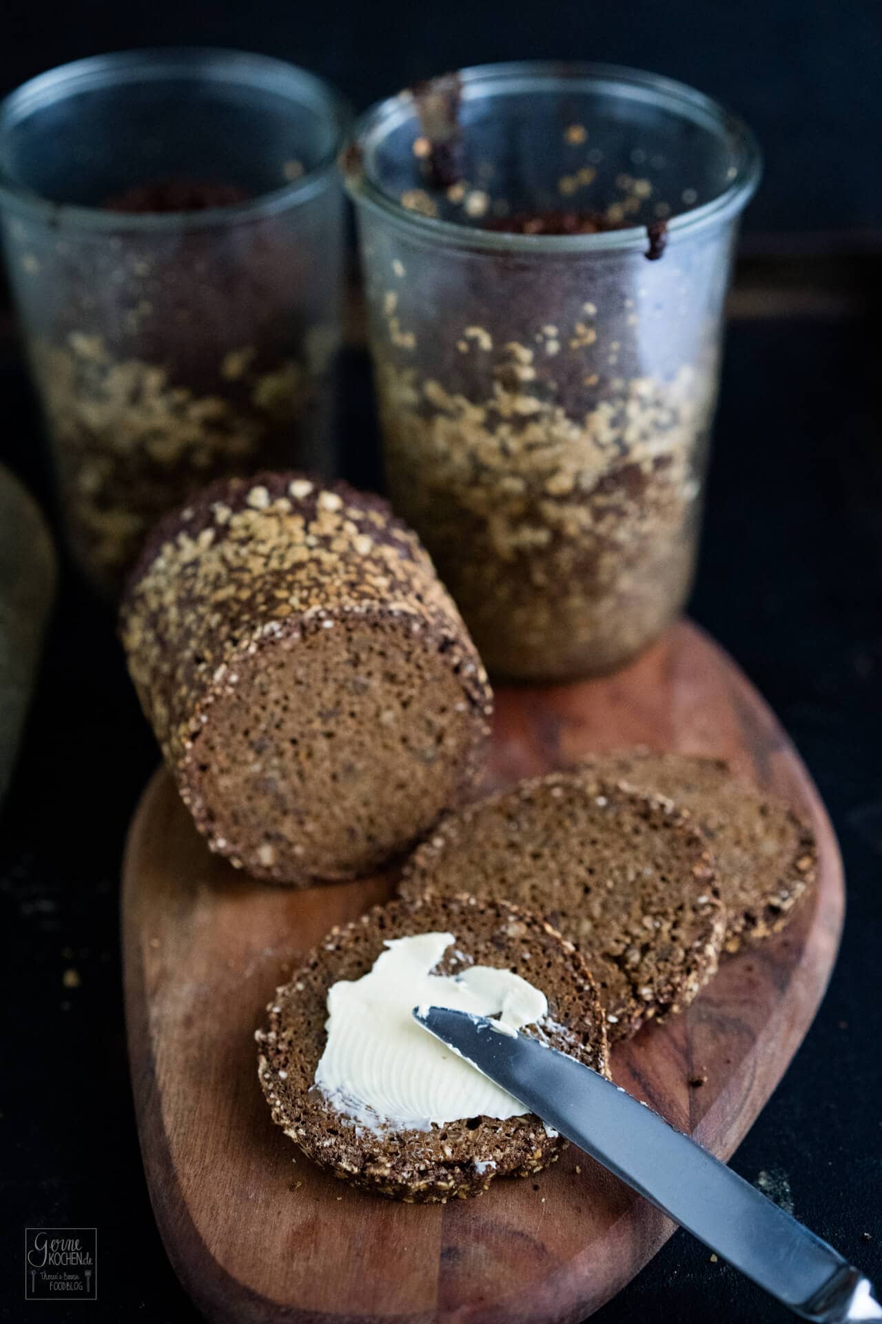 Vollkornbrot im Glas