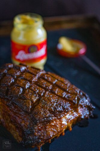 Weihnachtsschinken mit Senf-Whiskey-Marinade