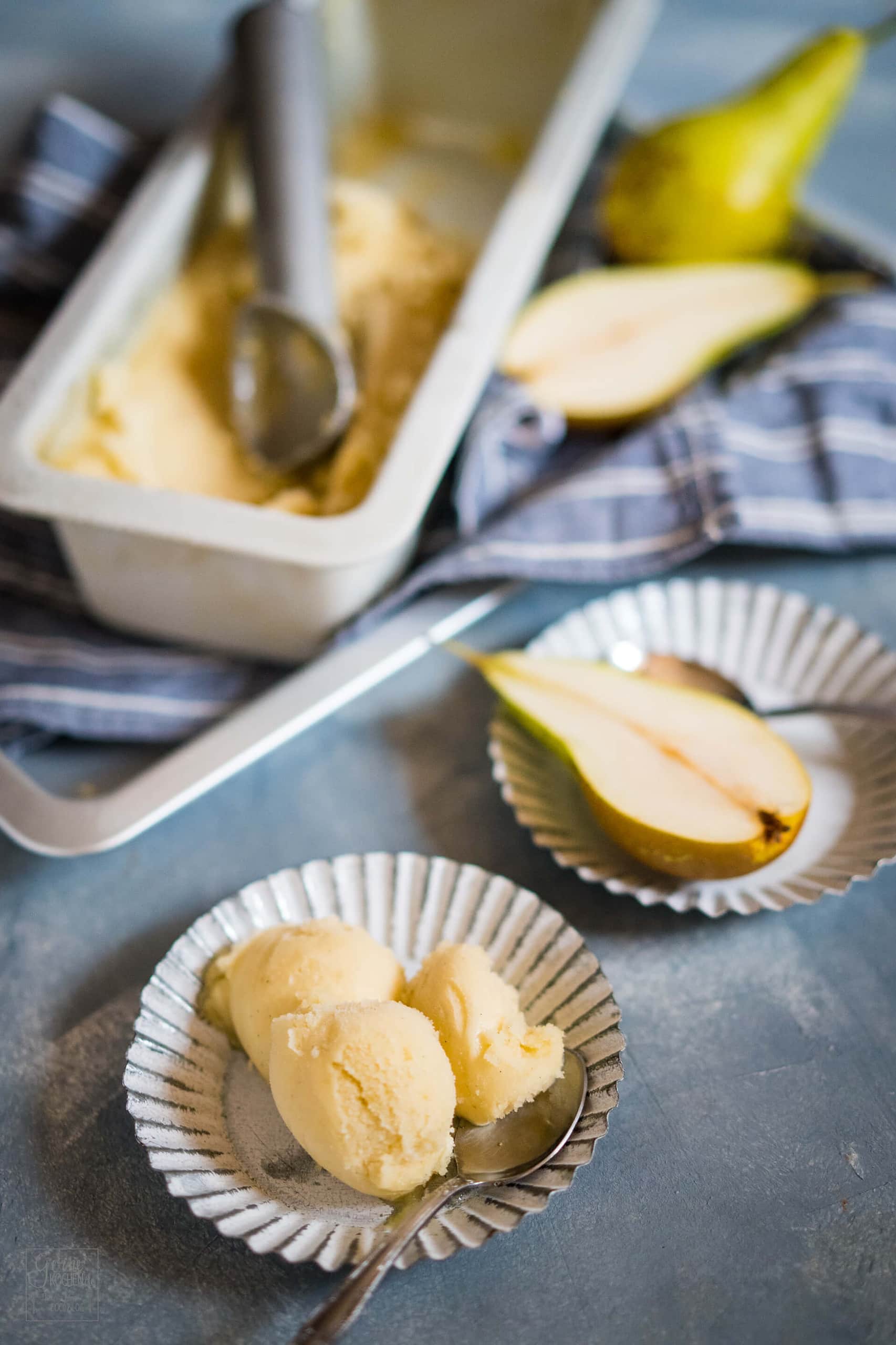 Birnen-Vanille-Sorbet