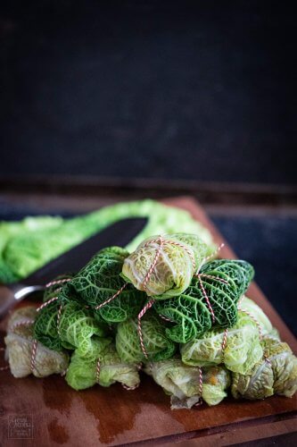 Wirsingrouladen ohne Fleisch