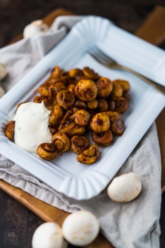Champignons mit Knoblauchsoße