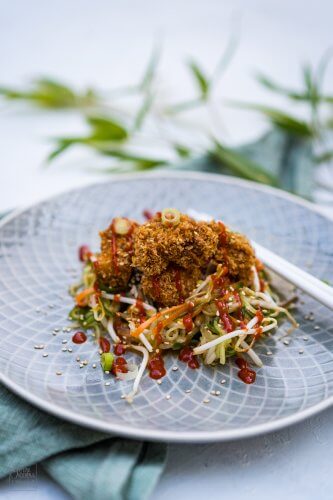 Kalb Nuggets mit Asia Salat