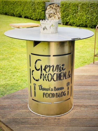 Grillrost.com Feuerplatte mit Feuertonne