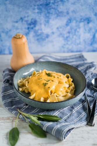 Pasta mit Kürbissauce