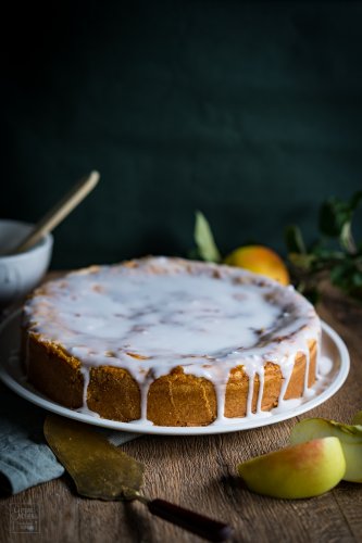 Gedeckter Apfelkuchen