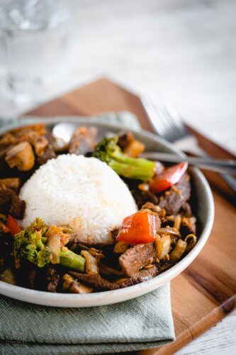 Chinesisches Knoblauch-Rindfleisch