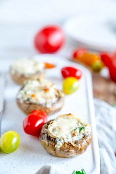 Gefüllte Champignons