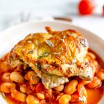 Salbeihähnchen Tomaten-Bohnen