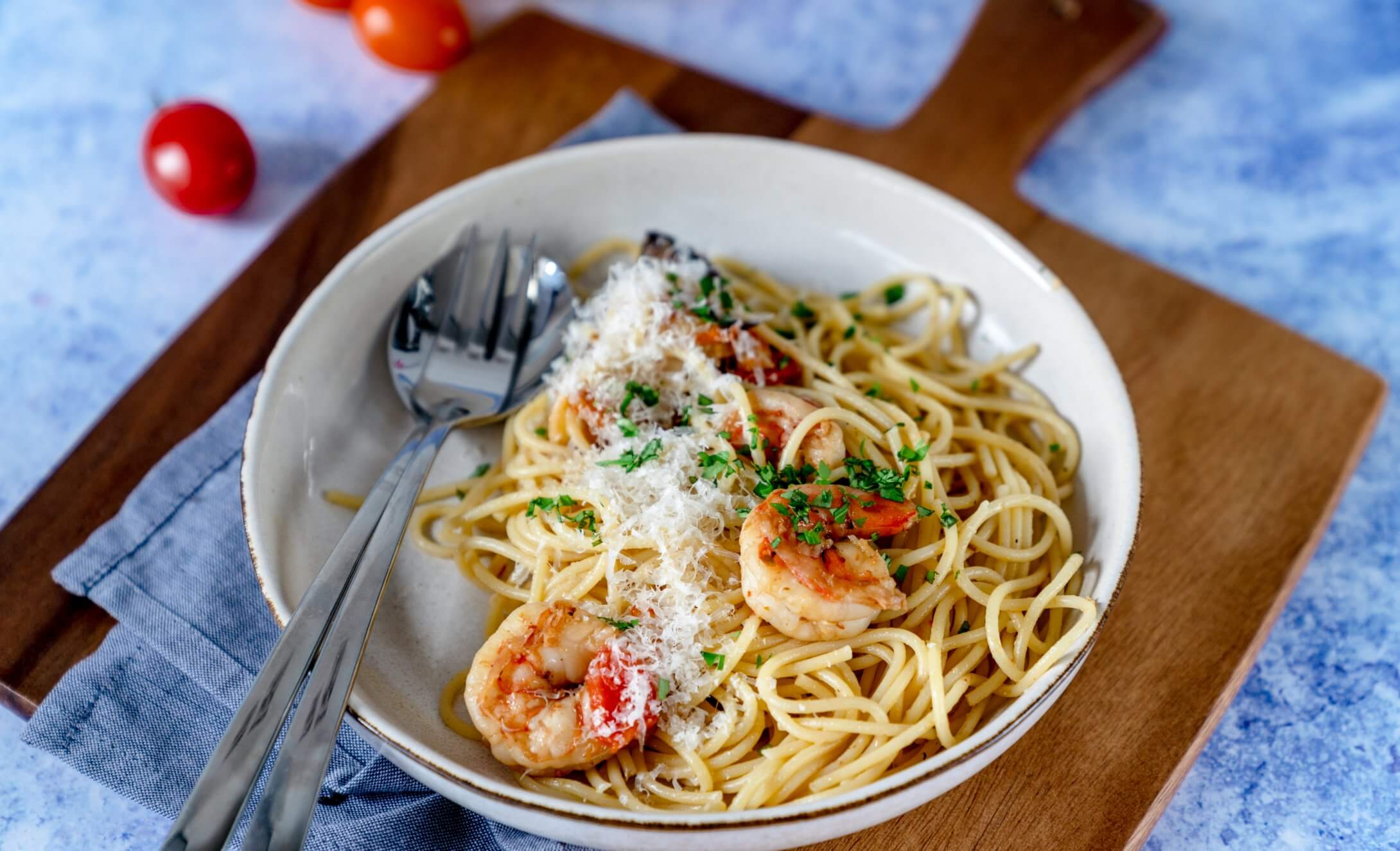 Pasta mit Gambas