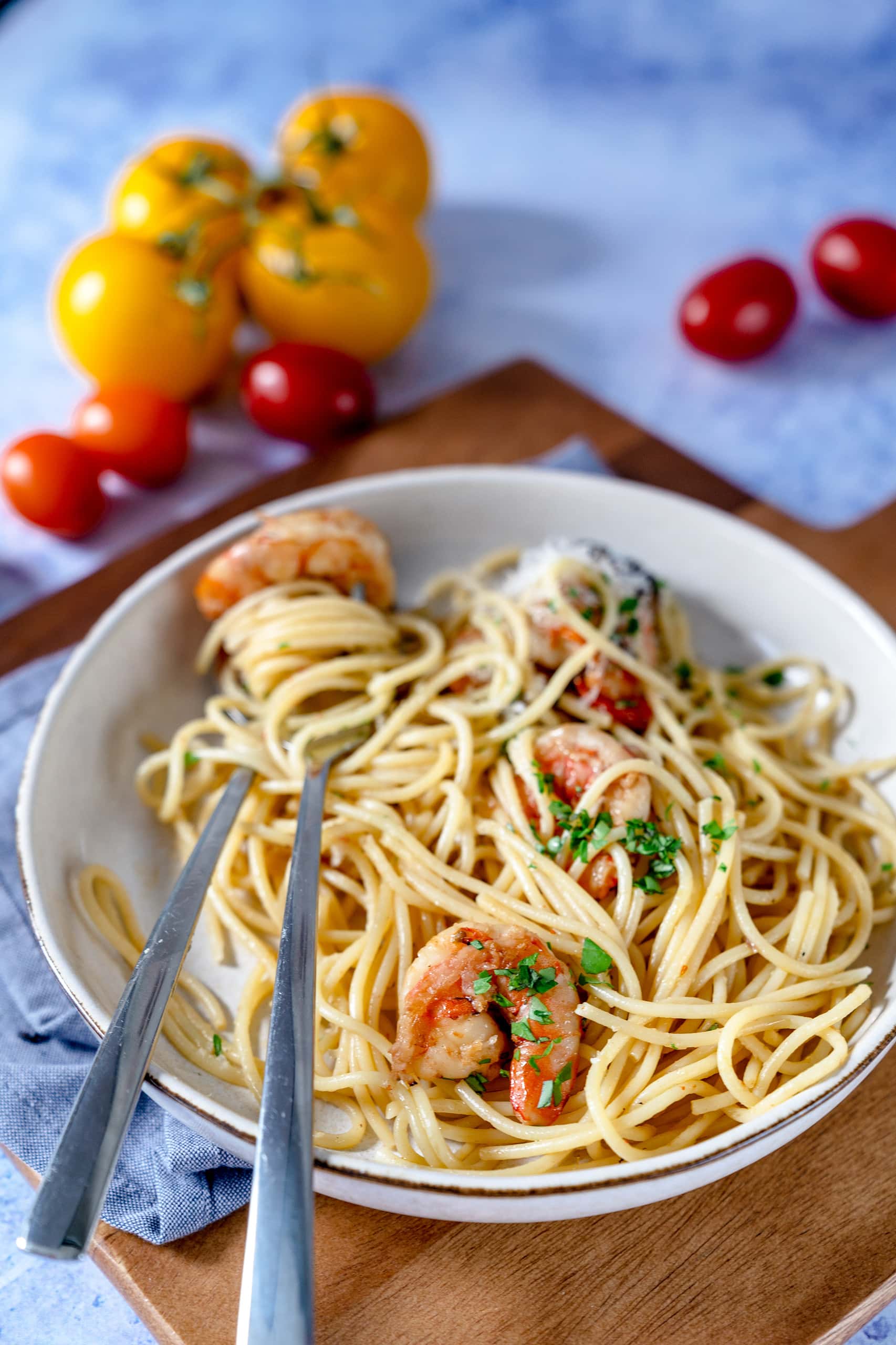 Pasta mit Gambas