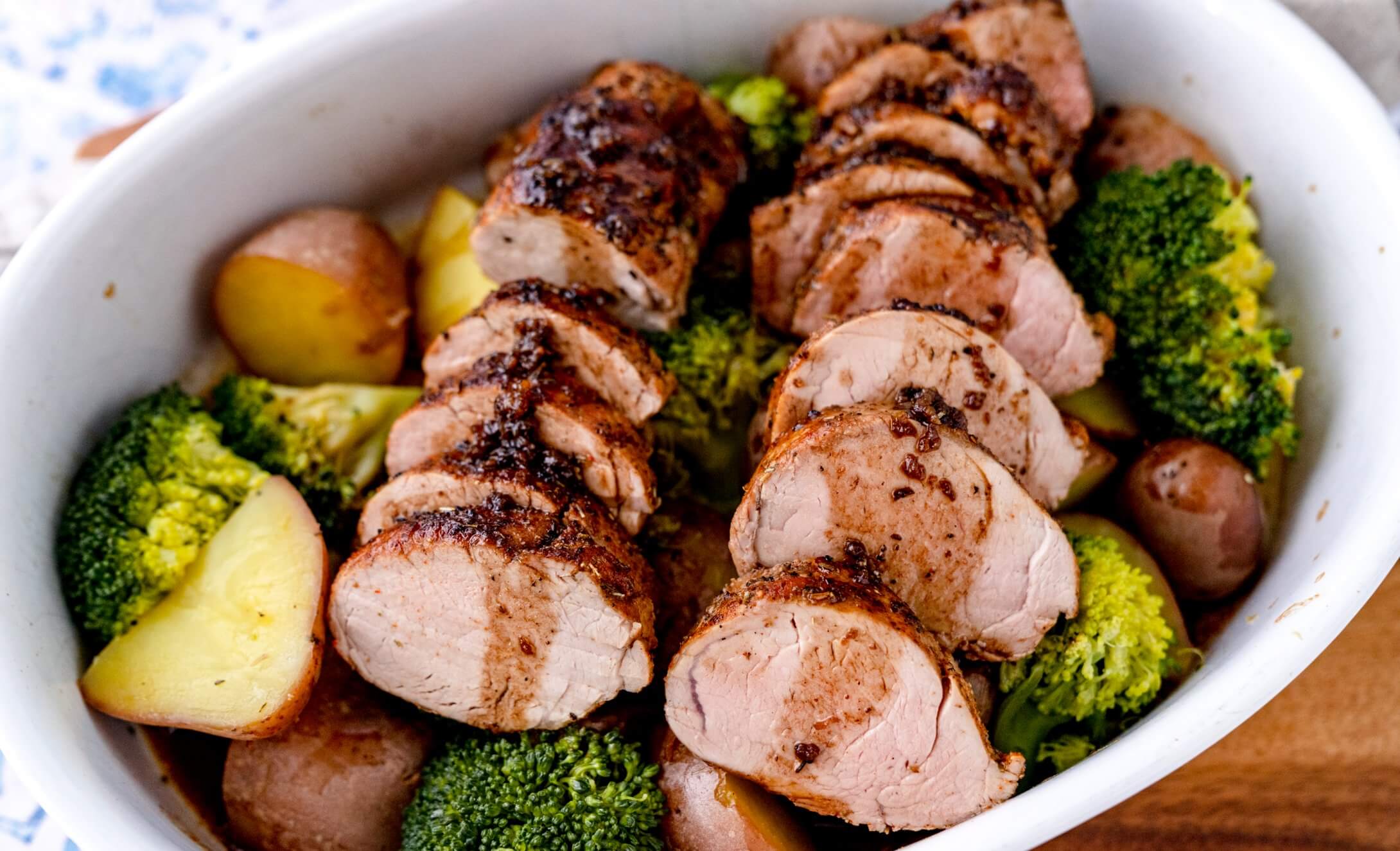Schweinefilet mit Brokkoli und Kartoffeln