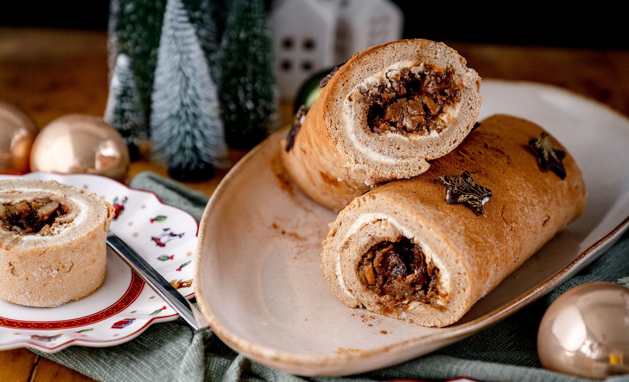 Bratapfel Biskuitrolle