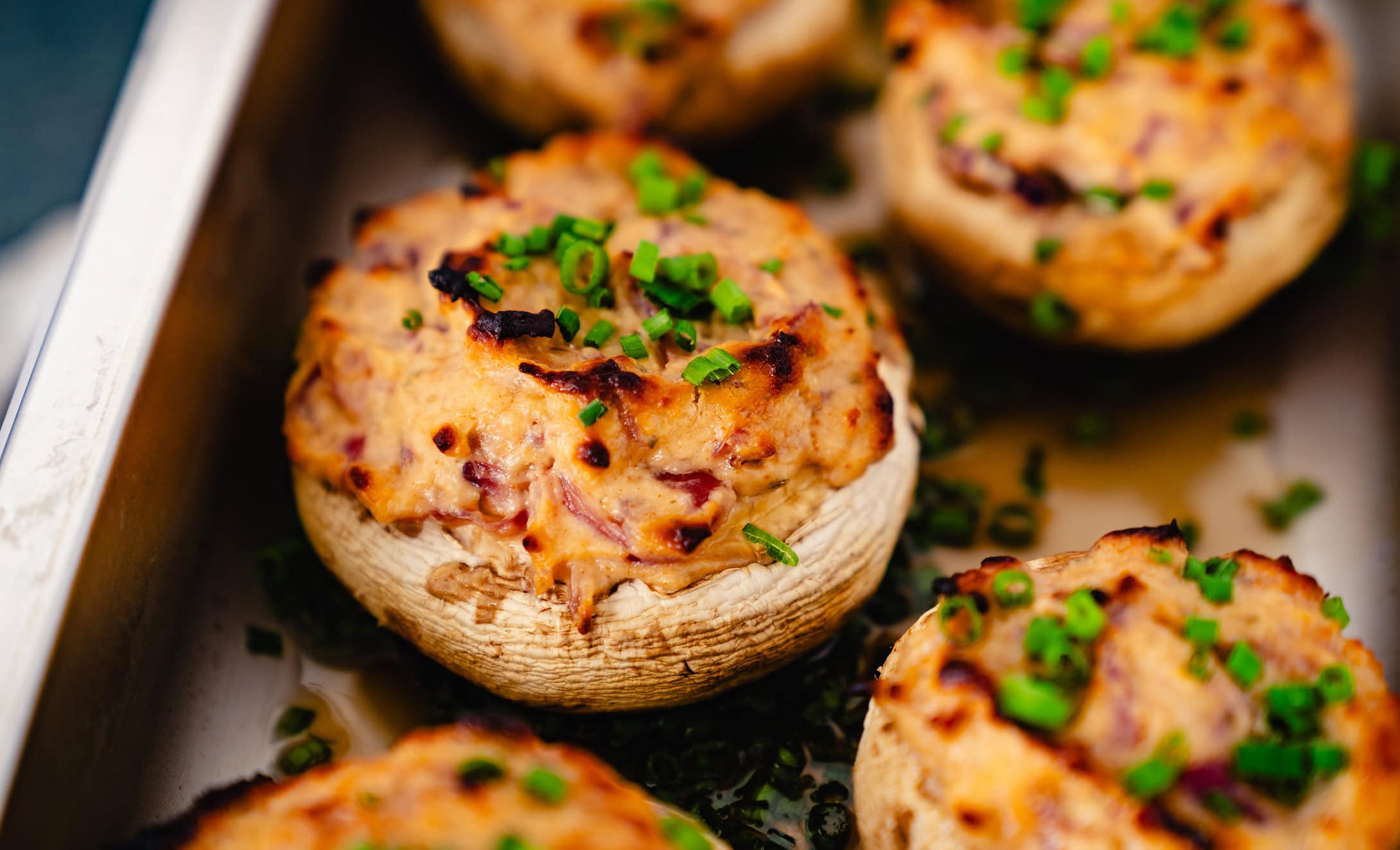 Gefüllte Champignons