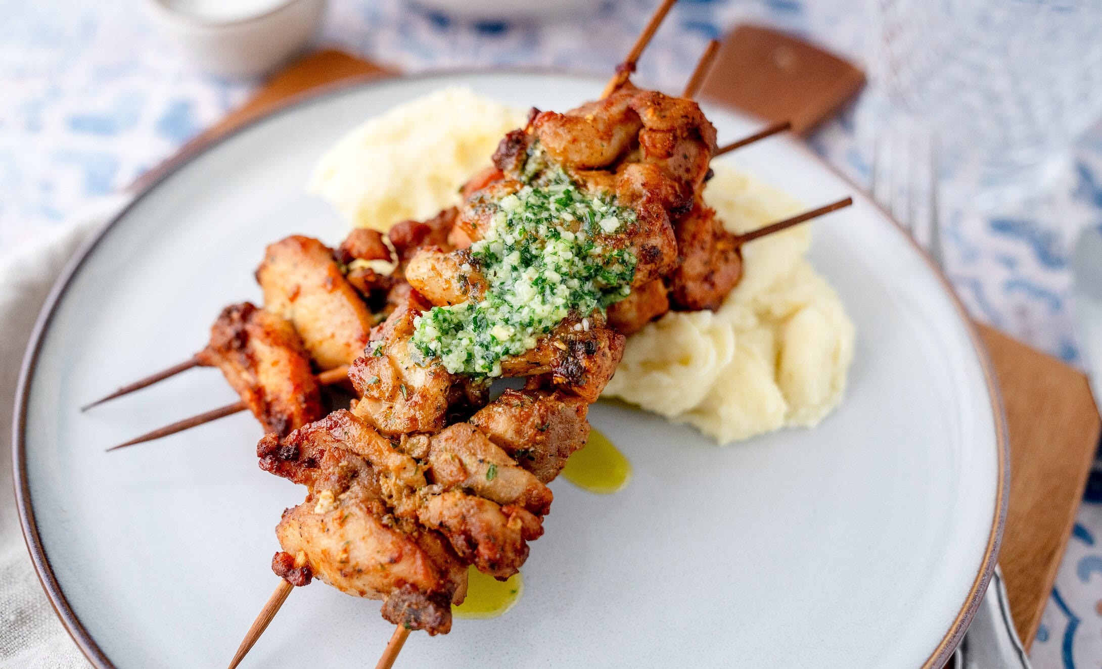 Hähnchenspieße aus der Heißluftfritteuse
