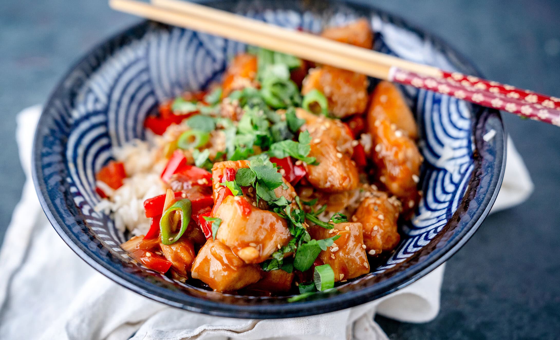 Schnelles Hähnchen süß-sauer