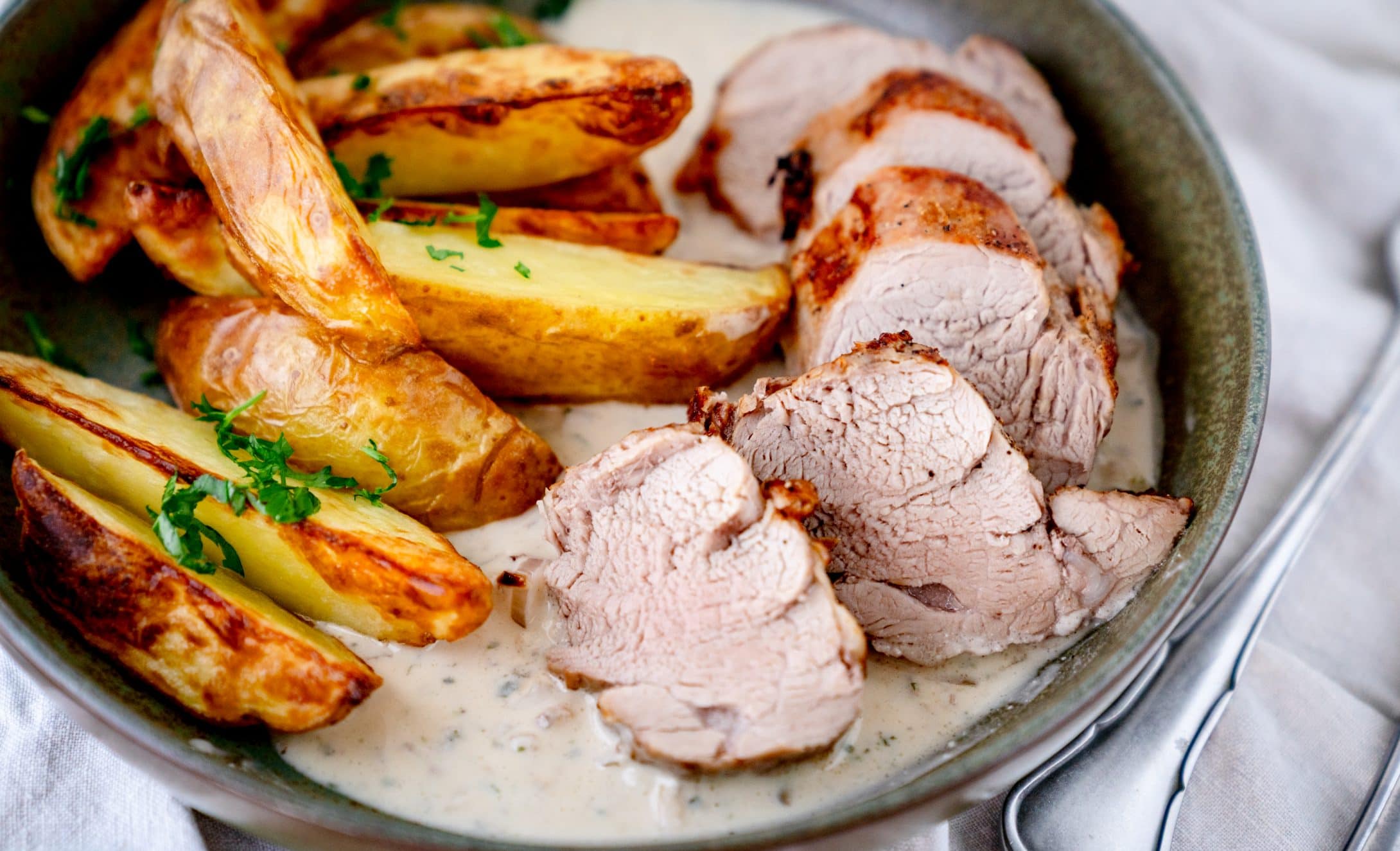 Schweinefilet in Frischkäsesauce