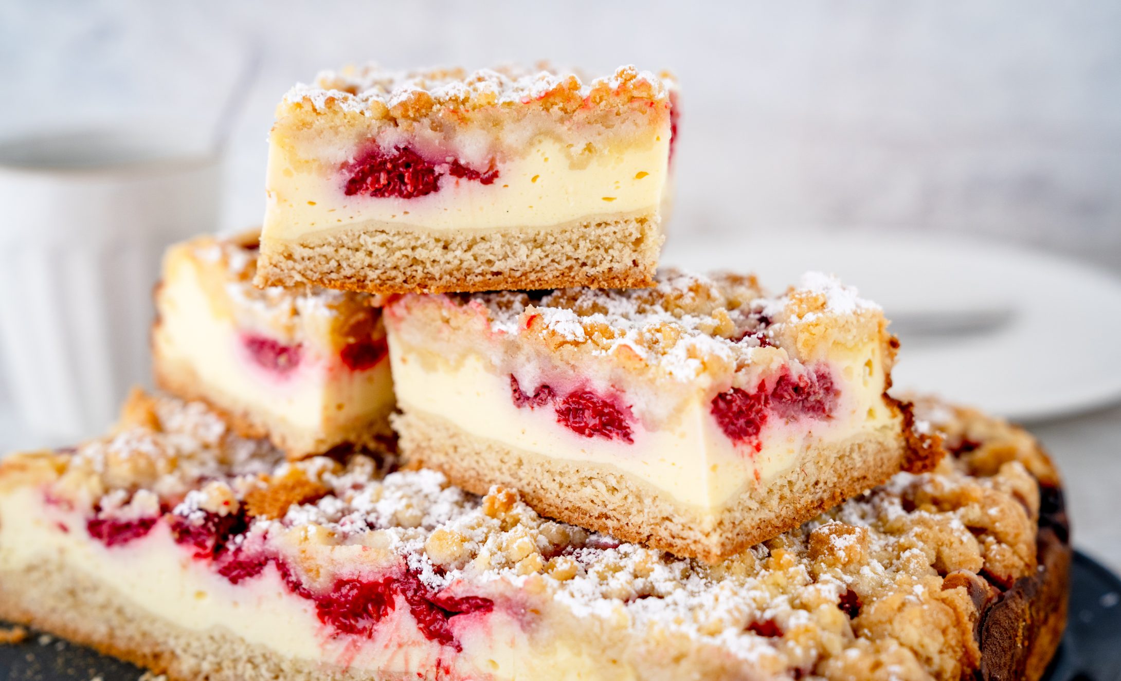 Himbeer-Quark-Kuchen mit Streuseln