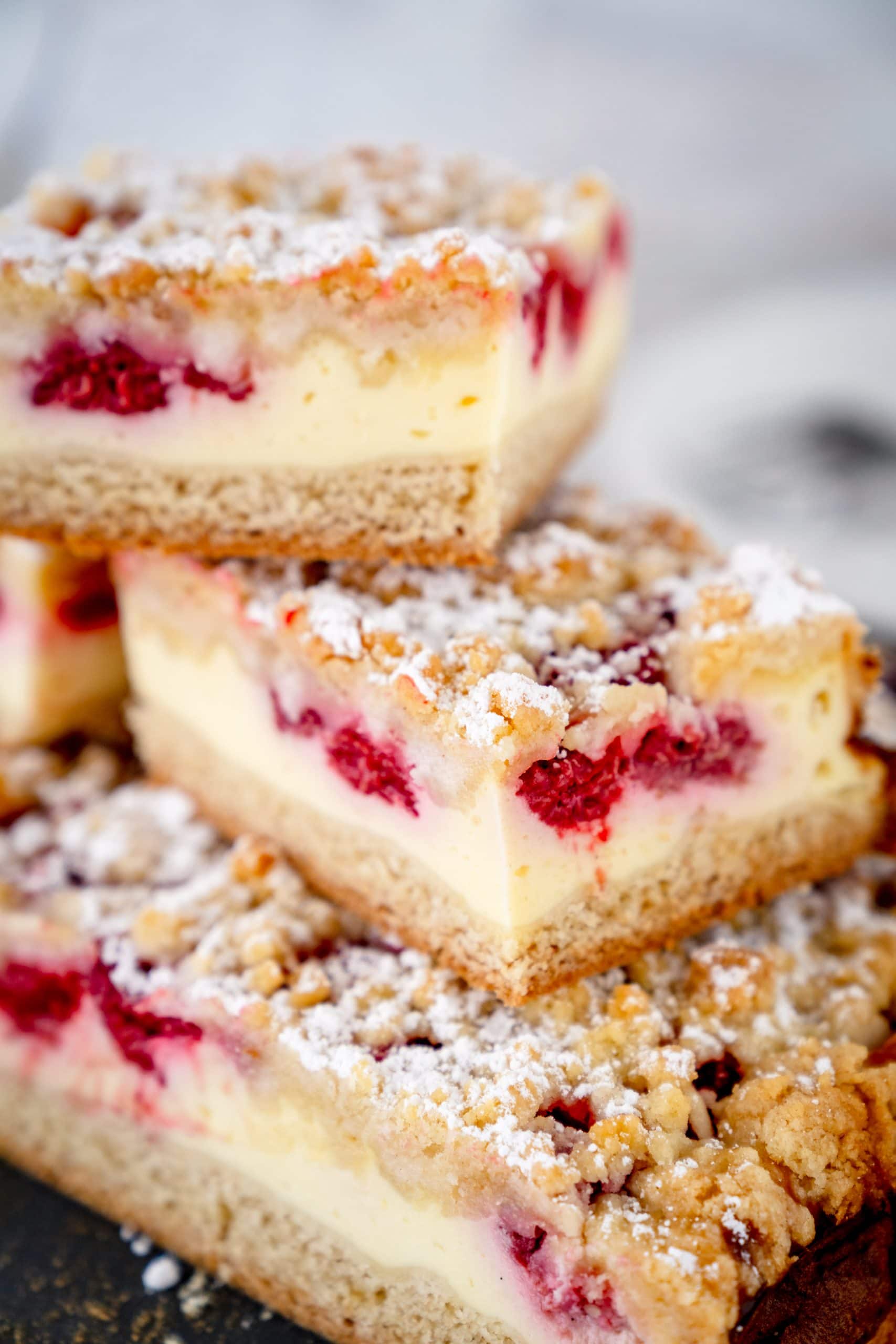 Himbeer-Quark-Kuchen mit Streuseln