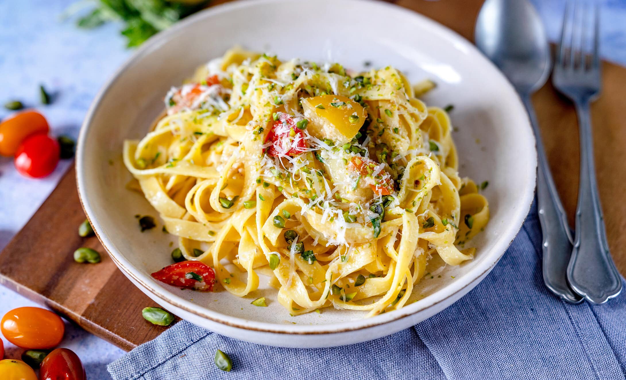 Pasta mit Pistazien