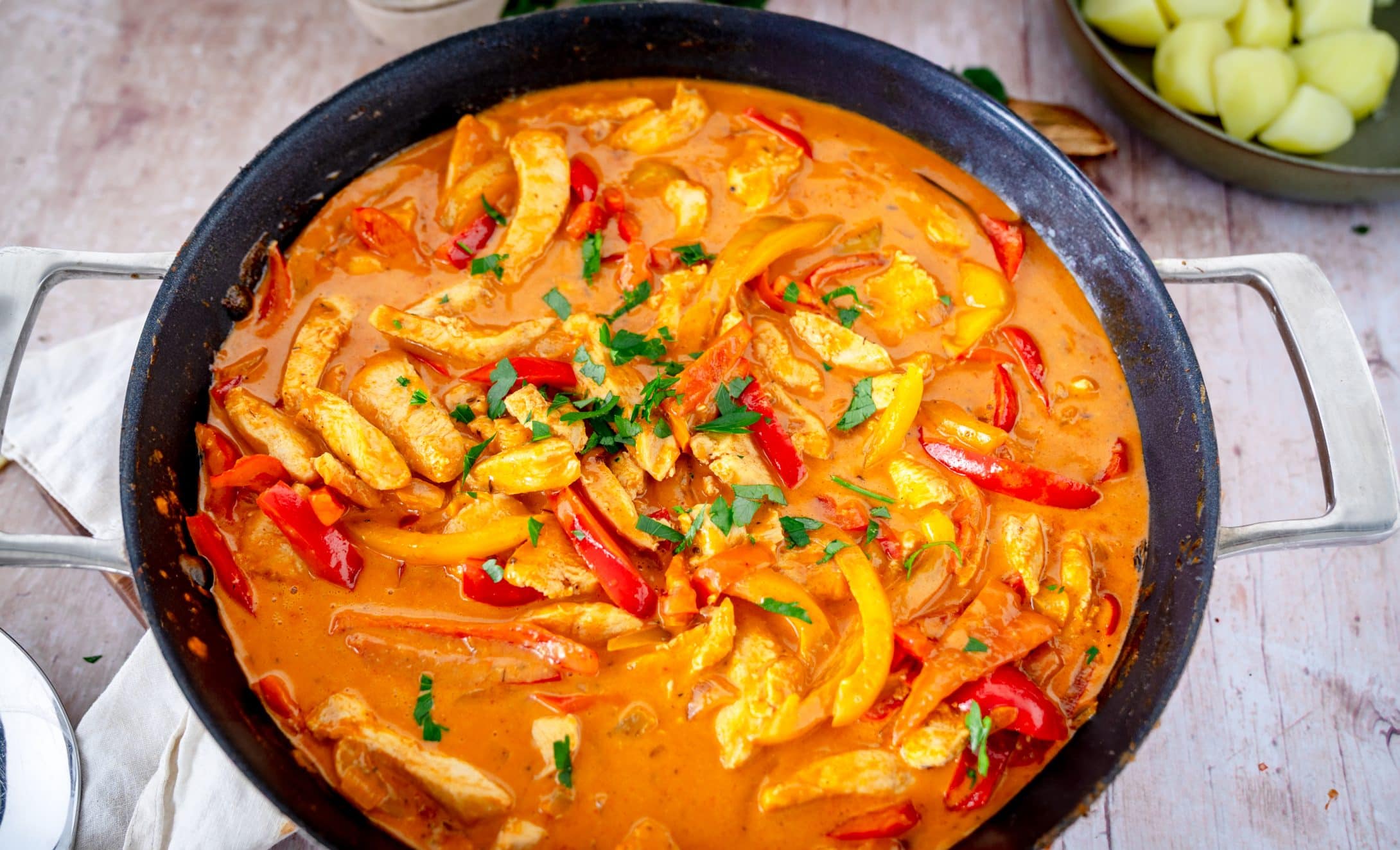 Paprika-Rahm-Geschnetzeltes
