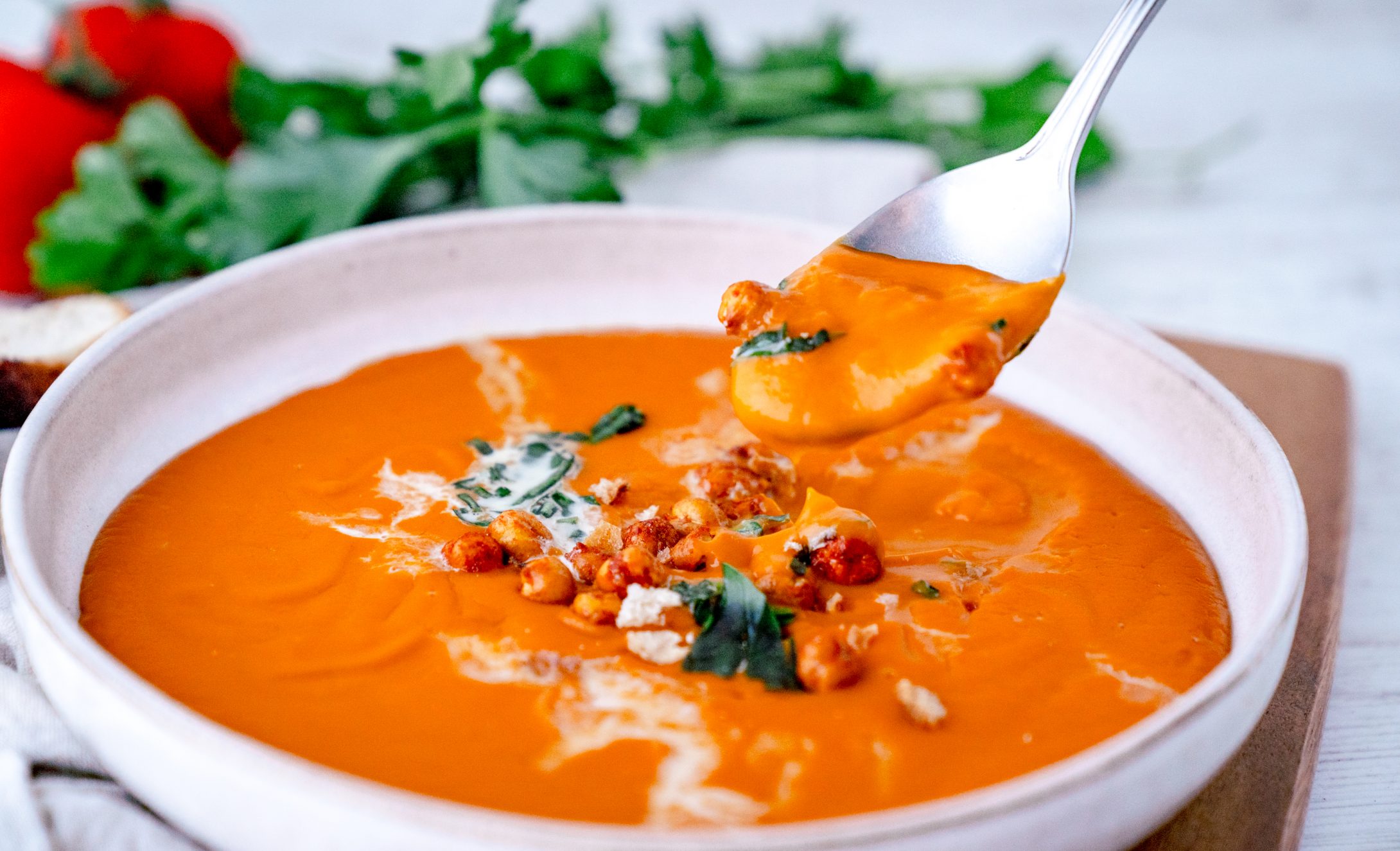 geröstete Tomatensuppe