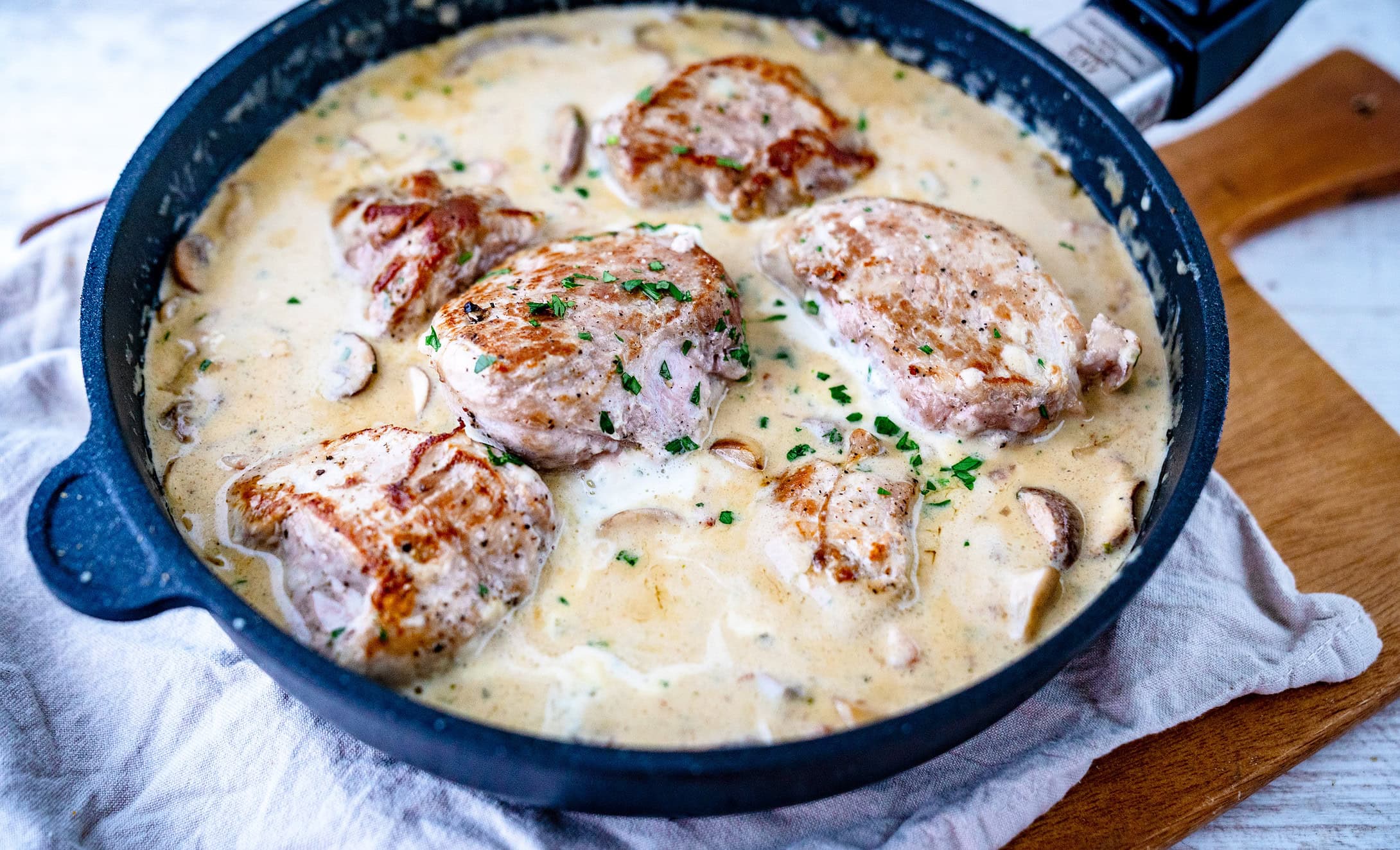 Gefülltes Filet in Frischkäsesauce