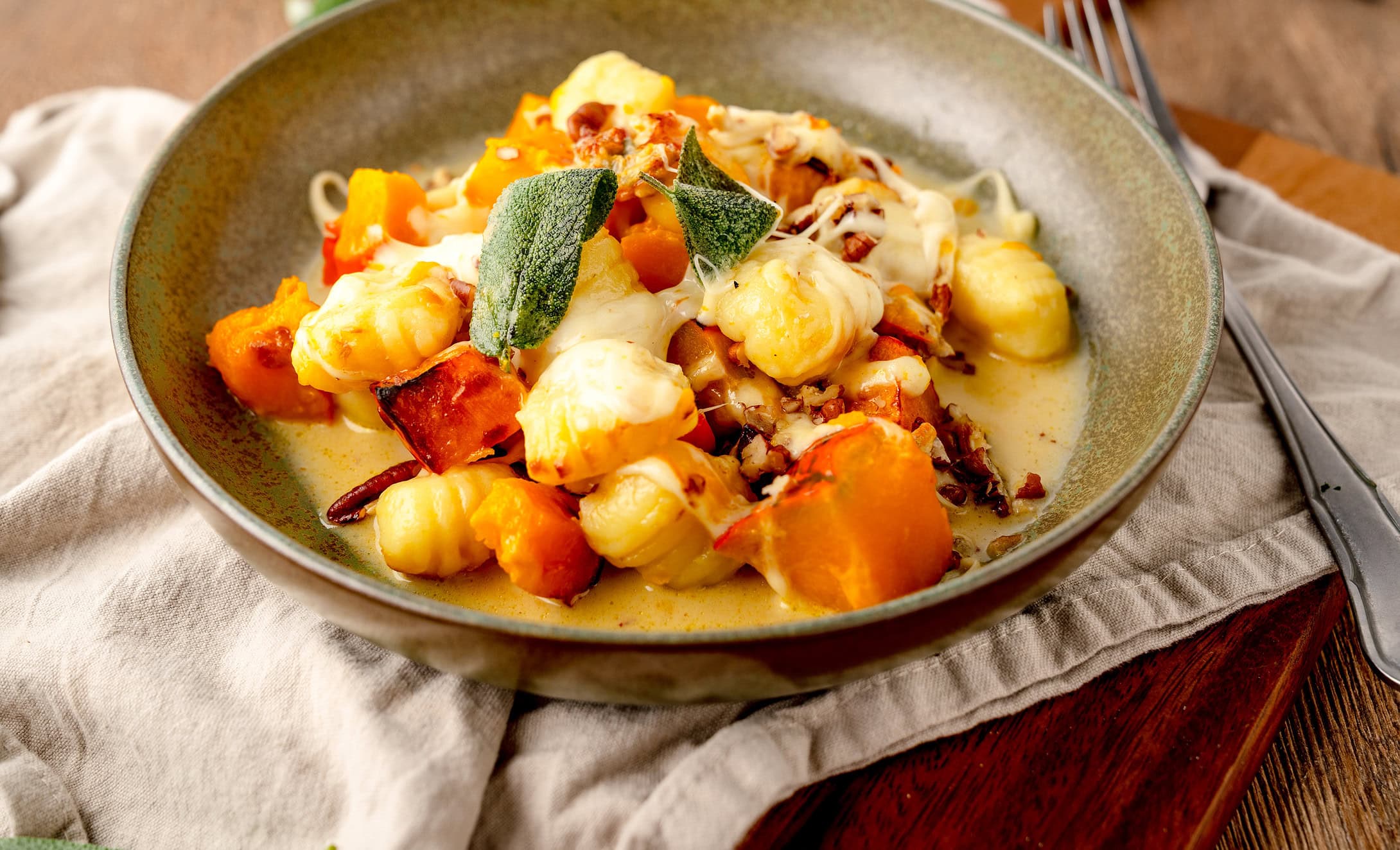 Kürbis mit Gnocchi