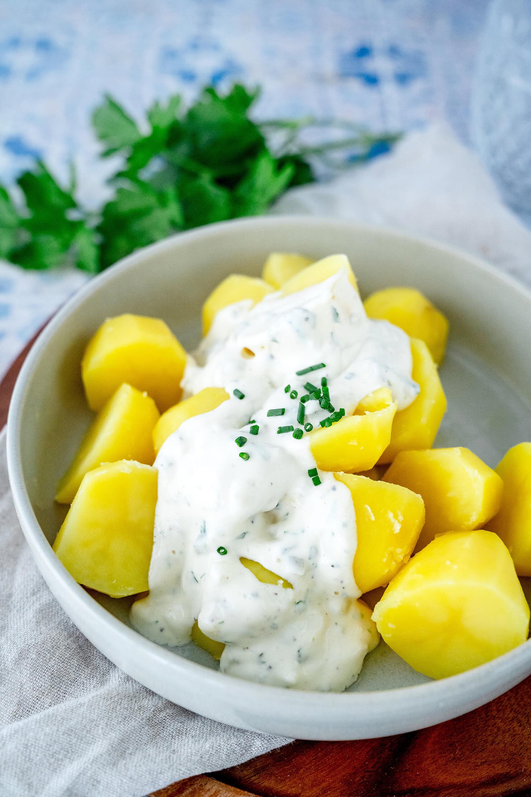 Einfacher Kartoffel-Creme-Dip welchen man auch kaufen kann - perfekt für Salzkartoffeln