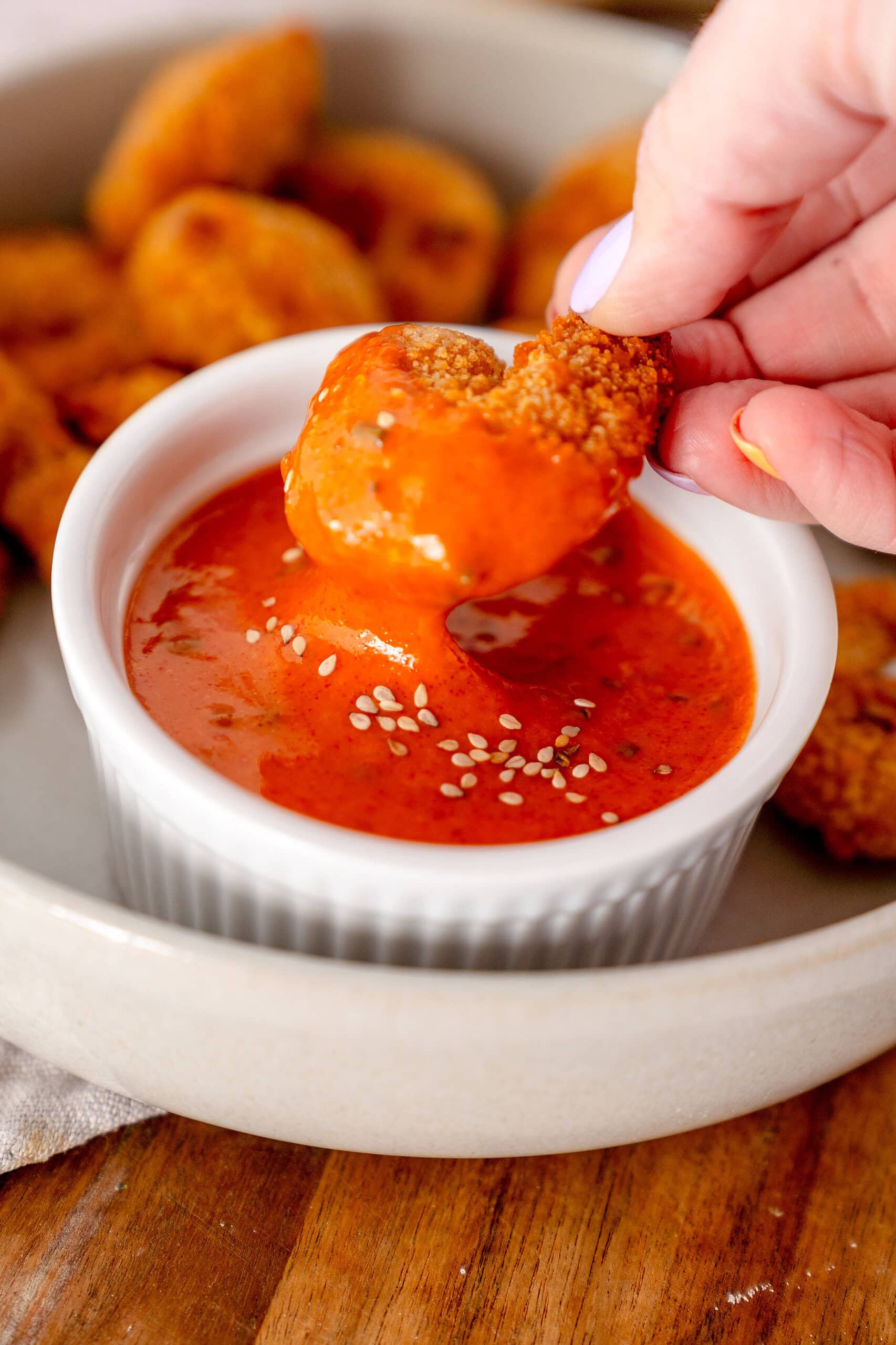 Gochujang Mayo zu einer leckeren Knuspergarnele