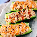 Thunfisch-Gurken-Schiffchen