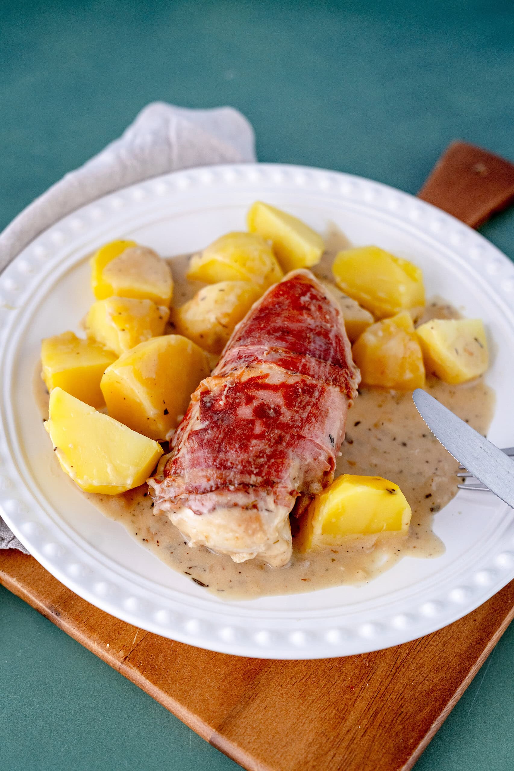 Hähnchen in Bacon